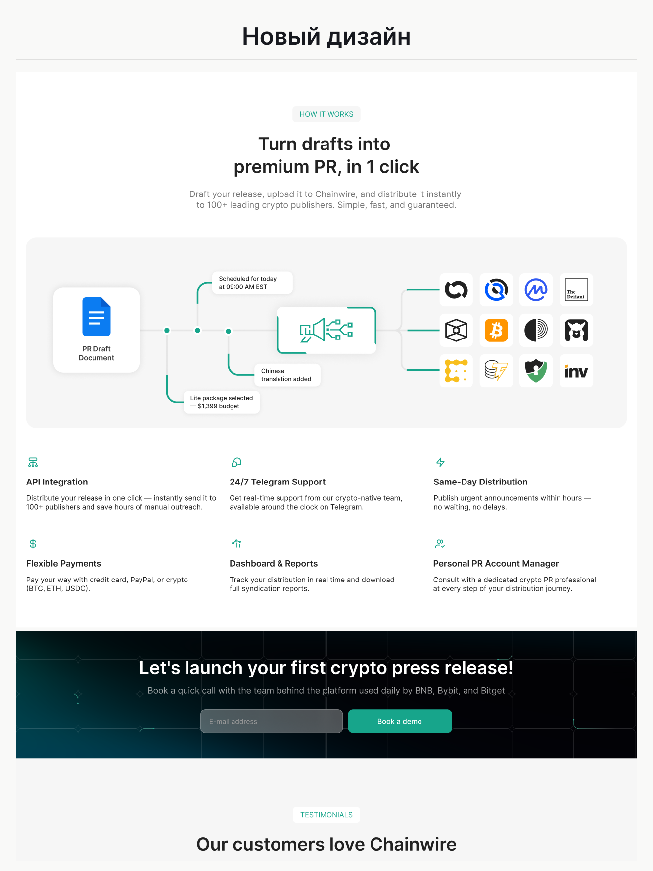 Chainwire: UI-кит