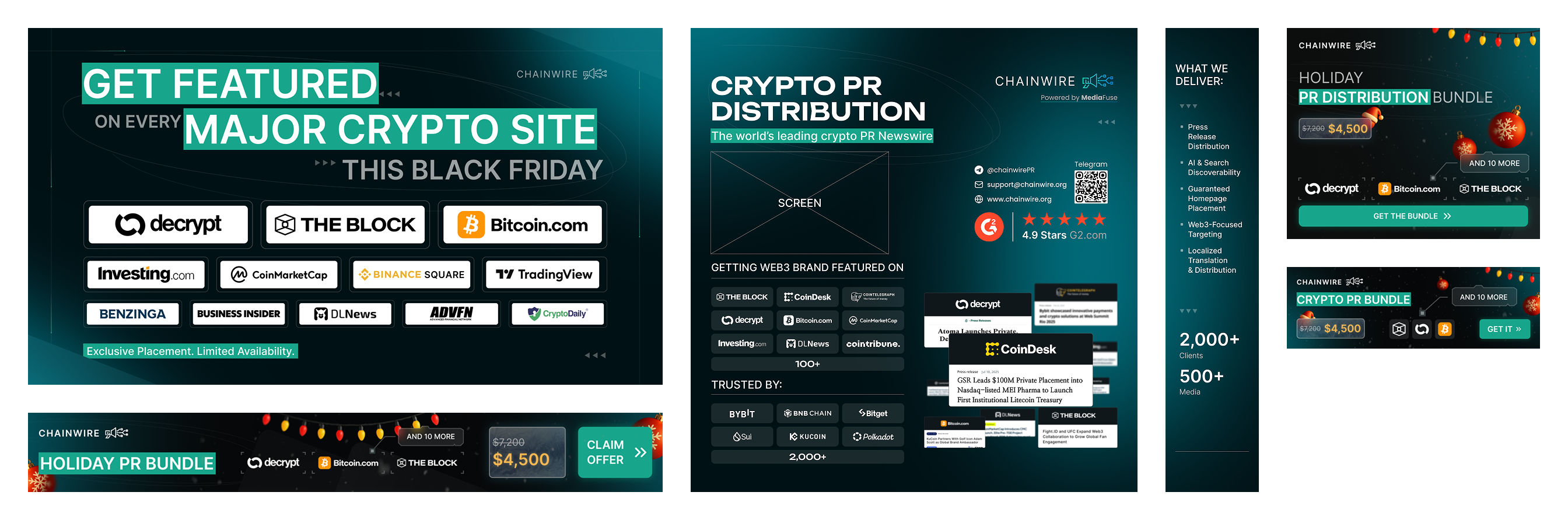 Chainwire: баннеры и печатные материалы